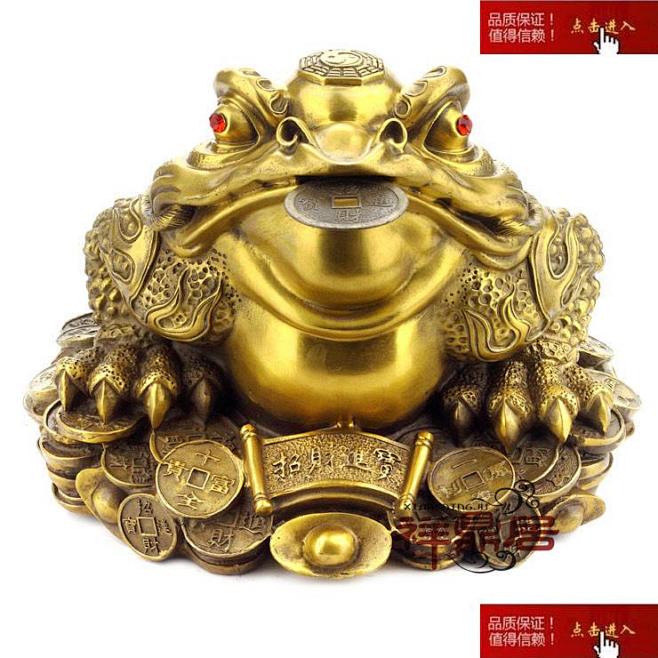 祥鼎居旗舰店 祥鼎居 金蟾招财摆件 开光纯铜大号招财蟾蜍 招财进宝有奇效