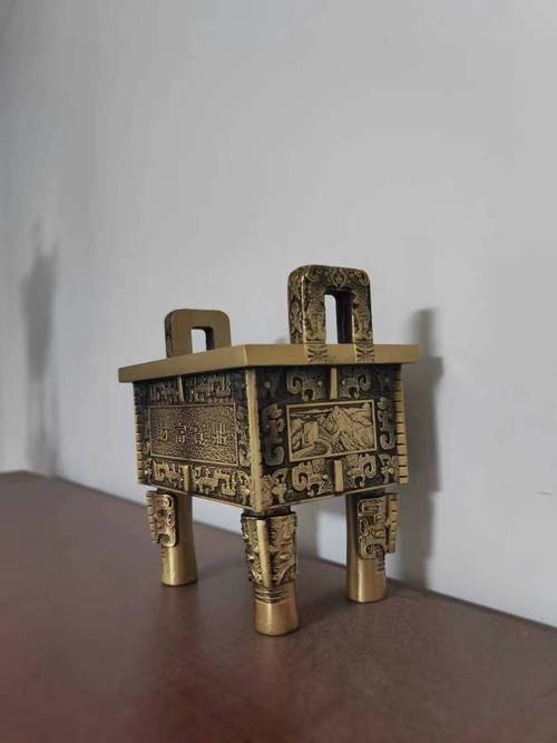 焕环祥鼎摆件双龙鼎办公室乔迁装饰四方鼎工艺开业礼品